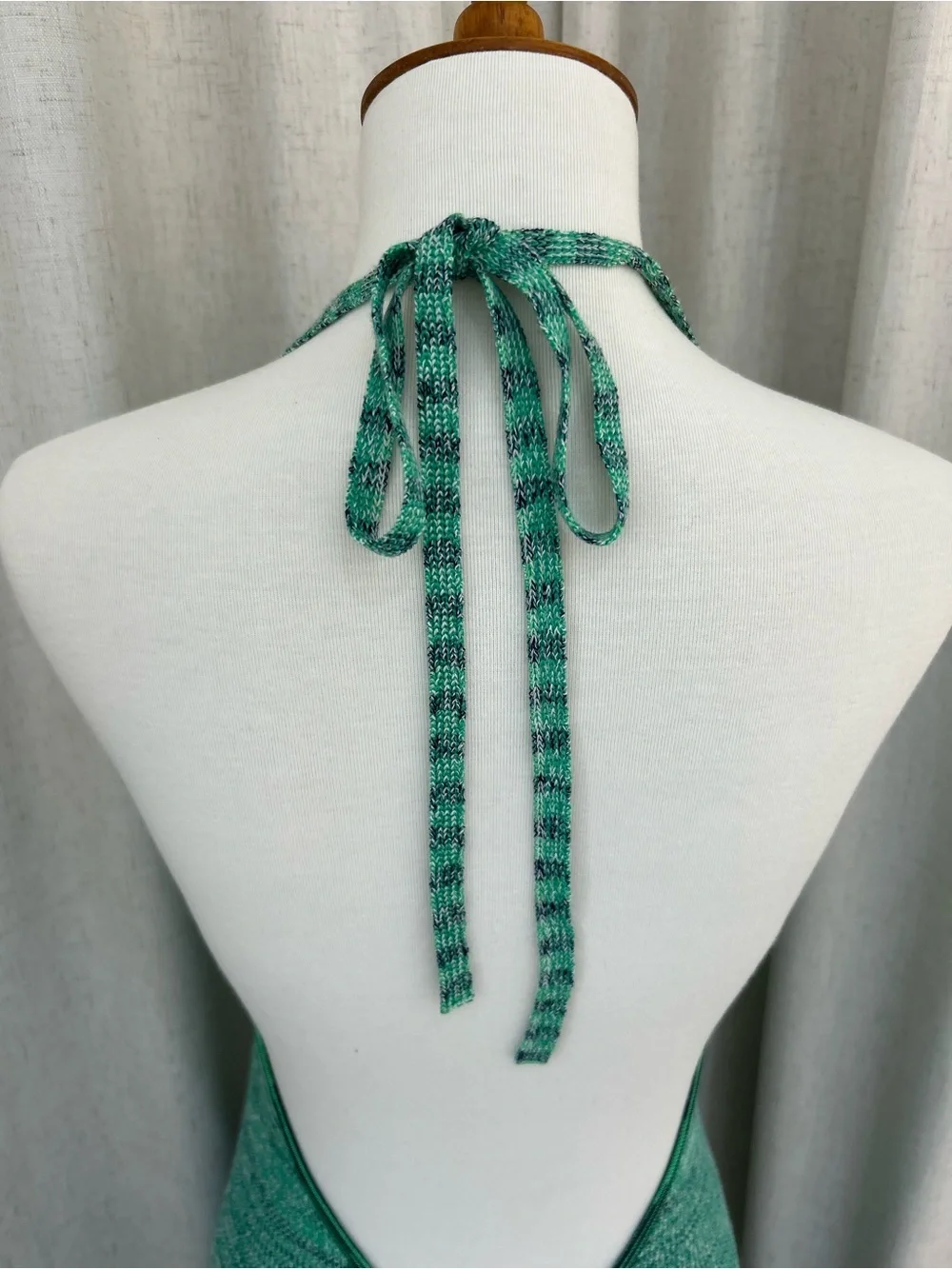 Rumored Riptide Green Halter MIDI Knit Bodycon Dress Size M S L NWT Coastal Chic